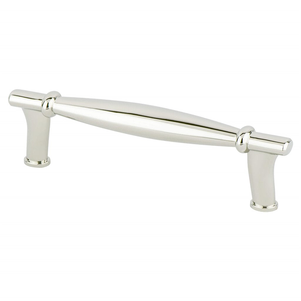 Polished Nickel "Amelia" Drawer Pulls and Knob - Brass Cabinet Hardware