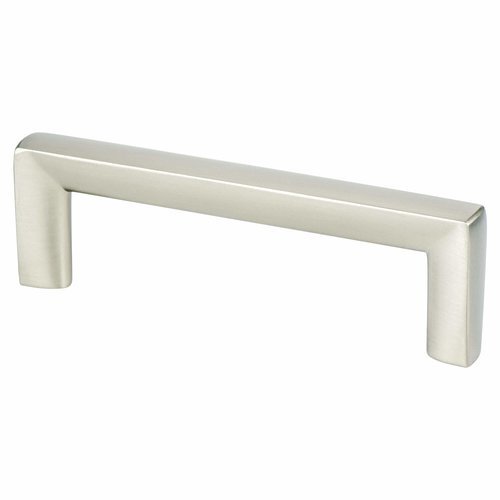 Brushed Nickel "Trane" Drawer Pulls and Knob - Brass Cabinet Hardware