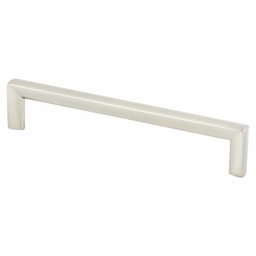 Brushed Nickel "Trane" Drawer Pulls and Knob - Brass Cabinet Hardware