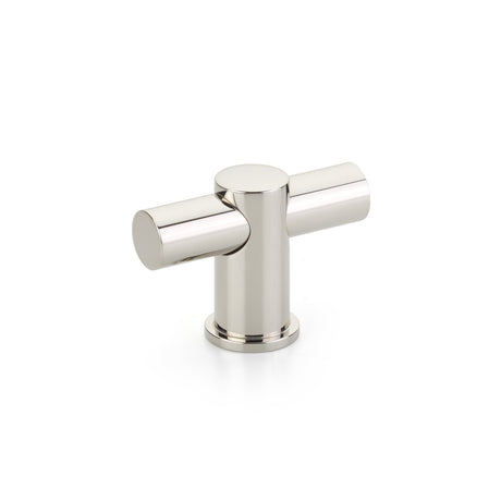 Polished Nickel "Fonce" Round T-Bar Cabinet Knobs and Drawer Pulls - Brass Cabinet Hardware