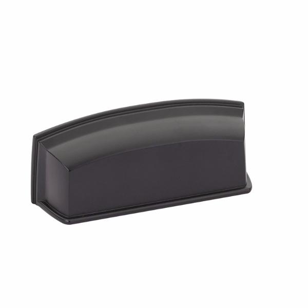Matte Black Cabinet Cup Drawer Pull "Menlo Park" - Kitchen Drawer Handle - Brass Cabinet Hardware