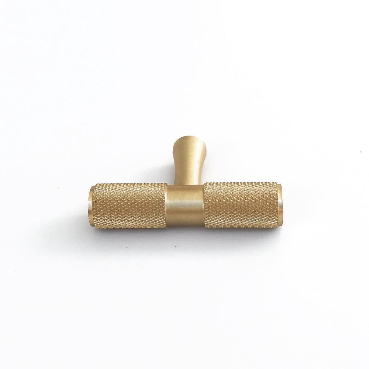Brass Solid "Texture" Knurled Drawer Pulls and Knobs in Satin Brass - Brass Cabinet Hardware