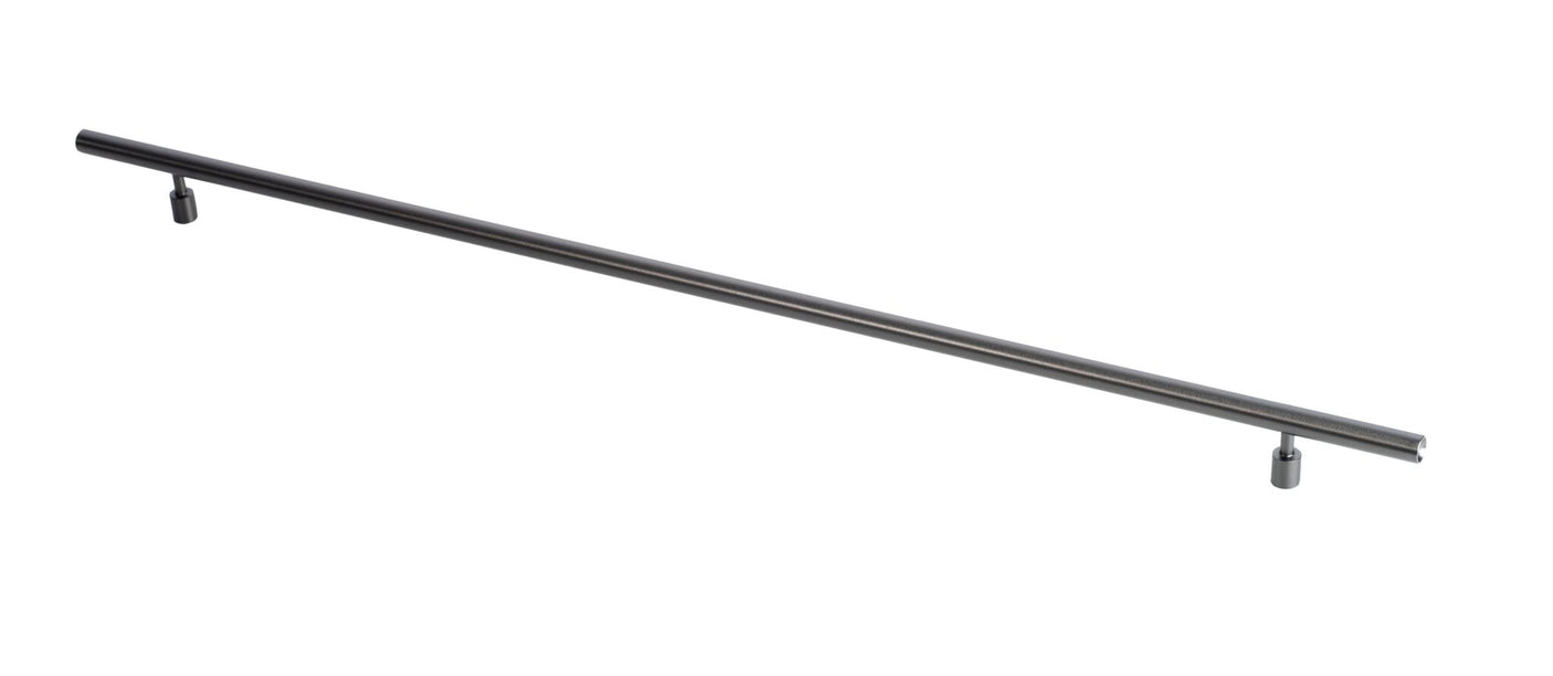 Black Stainless Steel Lew's Hardware Round Bar Series - Brass Cabinet Hardware