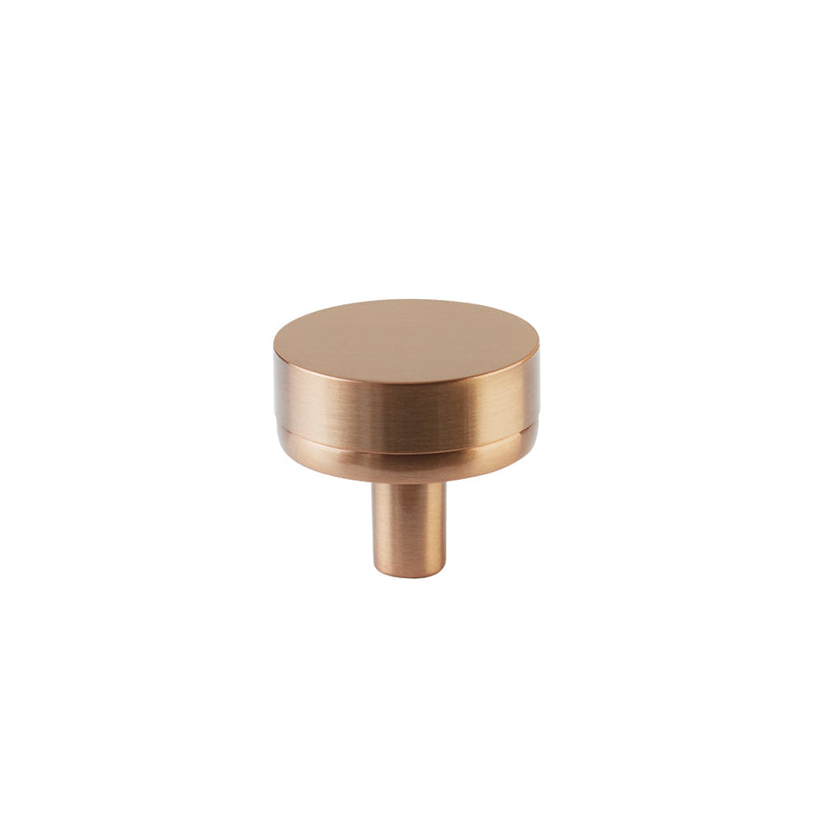 Smooth "Converse No.2" Bronze Copper Cabinet Knobs and Drawer Pulls - Forge Hardware Studio