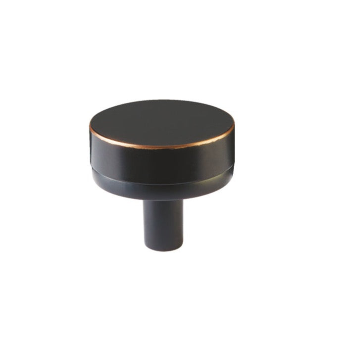 Smooth "Converse No.2" Oil Rubbed Bronze Cabinet Knobs and Drawer Pulls - Forge Hardware Studio