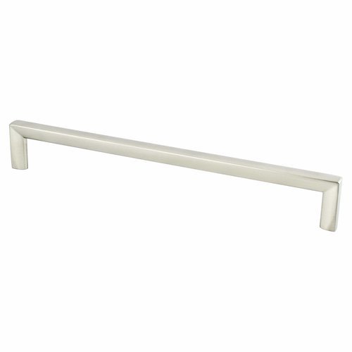 Brushed Nickel "Trane" Drawer Pulls and Knob - Brass Cabinet Hardware