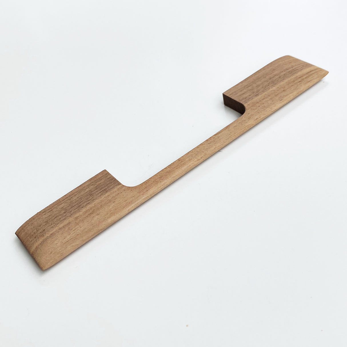 Wood Drawer Pulls Thin Mid-century Modern Cabinet Handles - Forge Hardware Studio