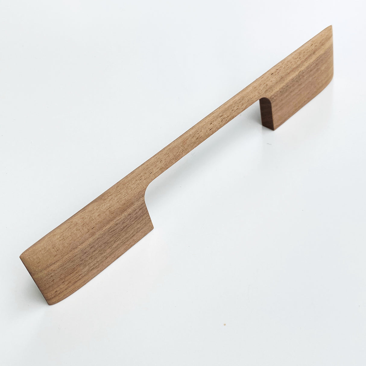 Wood Drawer Pulls Thin Mid-century Modern Cabinet Handles - Forge Hardware Studio