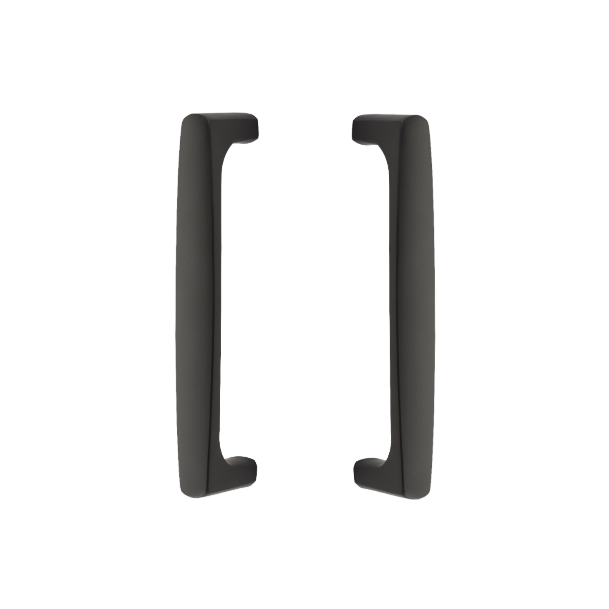 Back to Back "Riverside" Door Pull in Flat Black Hardware for Interior Sliding and Barn Doors - Forge Hardware Studio