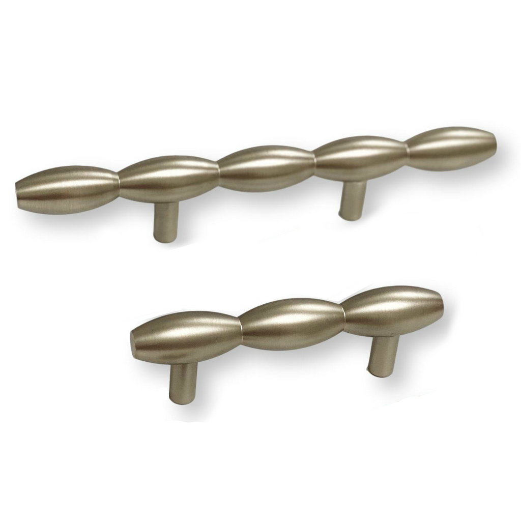 Lew's Hardware Brushed Nickel Barrel Series Cabinet Knobs and Drawer Pulls - Forge Hardware Studio