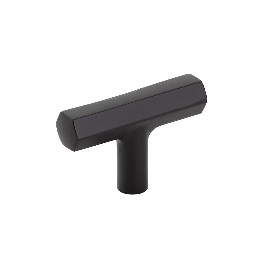Geometric Matte Black "Geo" Cabinet Knobs and Drawer Pulls - Forge Hardware Studio