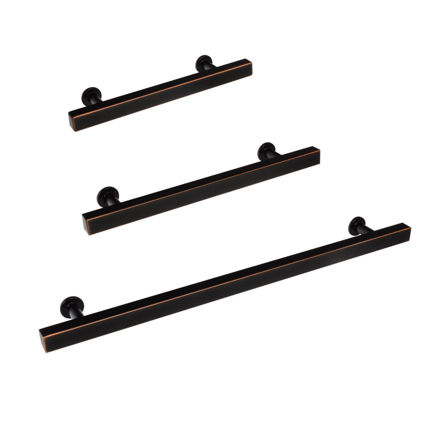 T-Bar European Oil Rubbed Bronze Drawer Pulls - Forge Hardware Studio