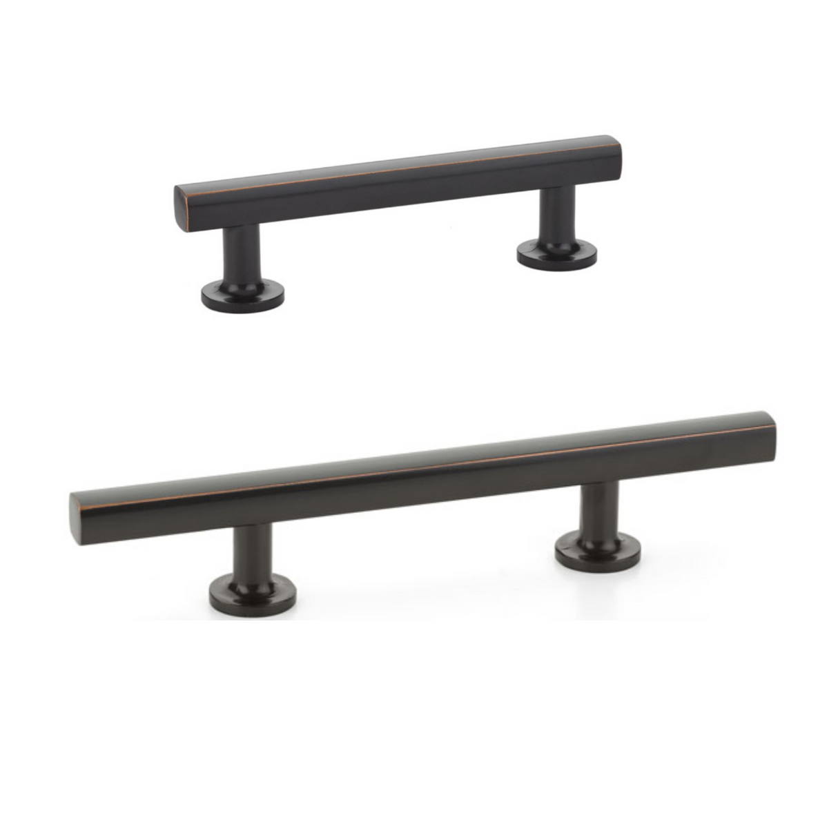 Urban Modern T-Bar Drawer Pulls in Oil Rubbed Bronze - Forge Hardware Studio