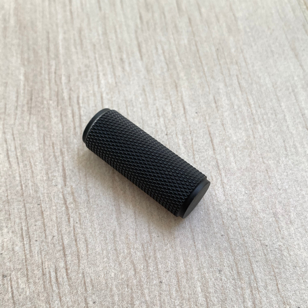 Matte Black Solid "Texture" Knurled Drawer Pulls and Knobs - Brass Cabinet Hardware