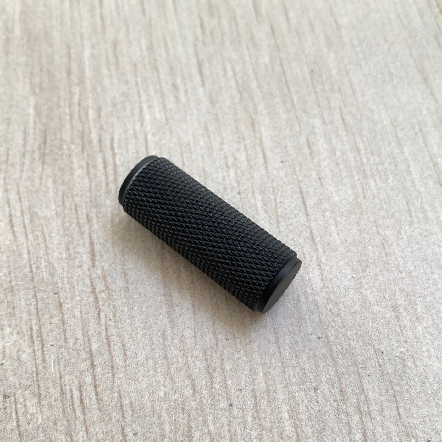 Matte Black Solid "Texture" Knurled Drawer Pulls and Knobs - Brass Cabinet Hardware