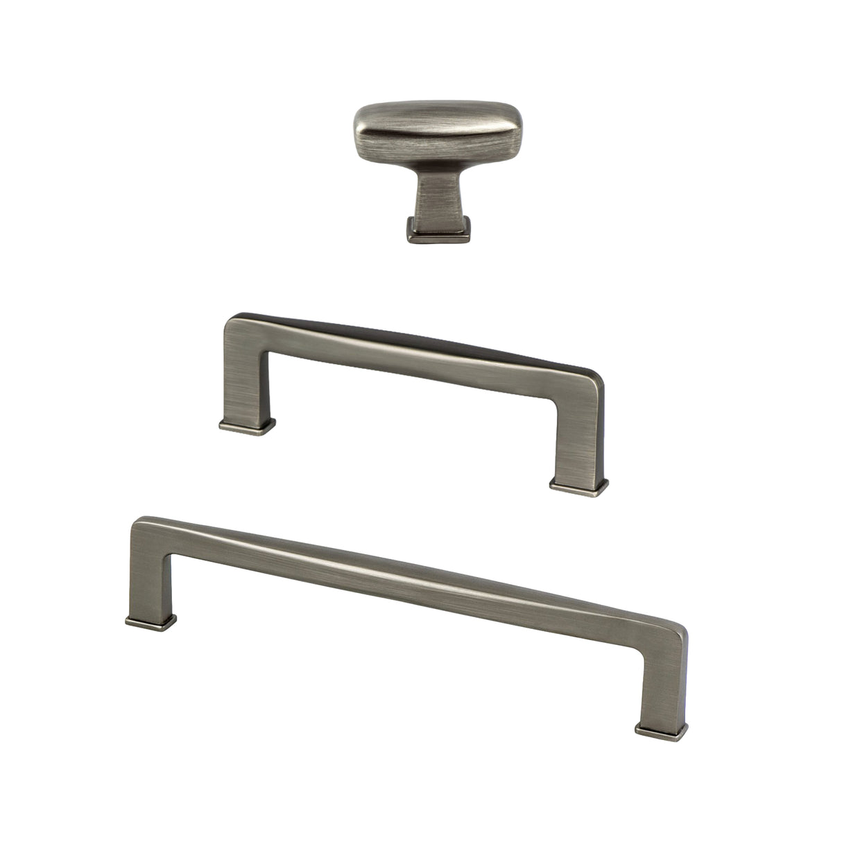Kelly No.1 Dark Pewter Cabinet Knobs and Drawer Pulls - Forge Hardware Studio