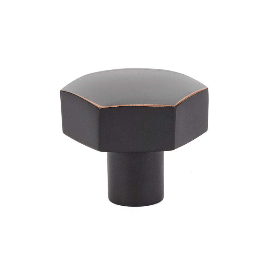 Geometric Oil Rubbed Bronze "Geo" Cabinet Knobs and Drawer Pulls - Forge Hardware Studio