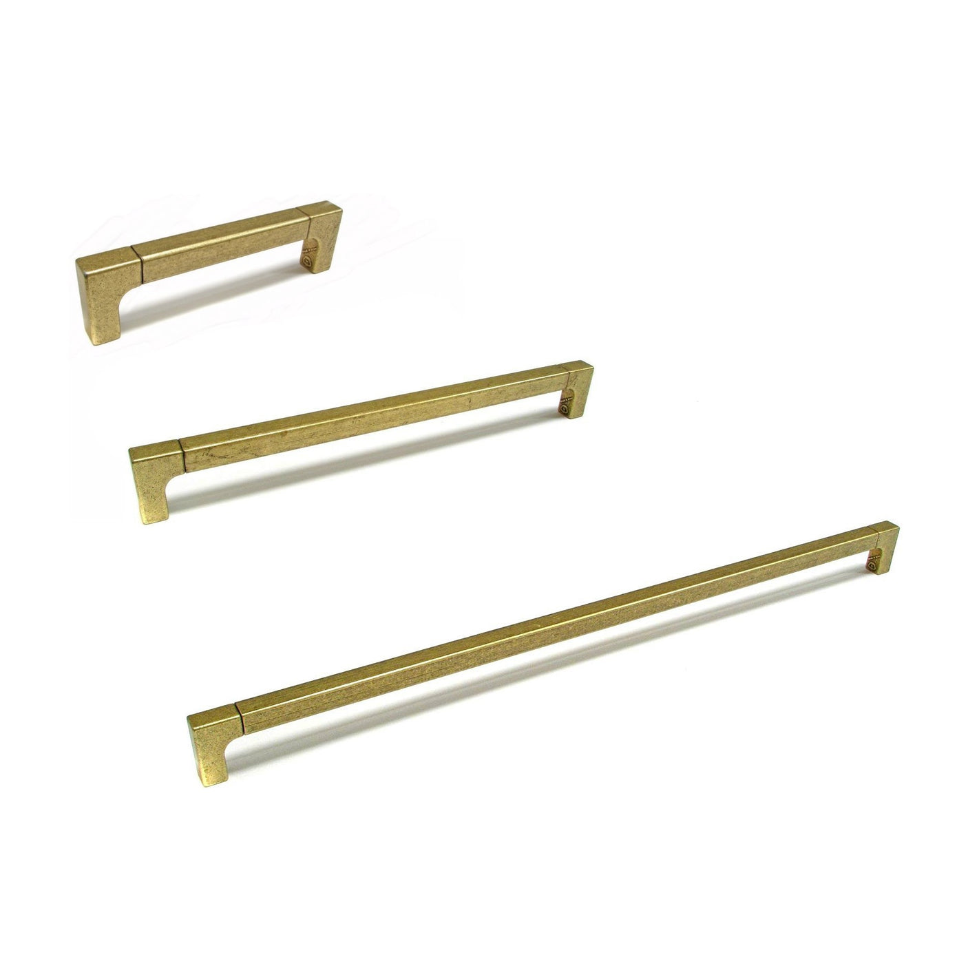 Lora Antique Brass Appliance and Drawer Pulls - Brass Cabinet Hardware