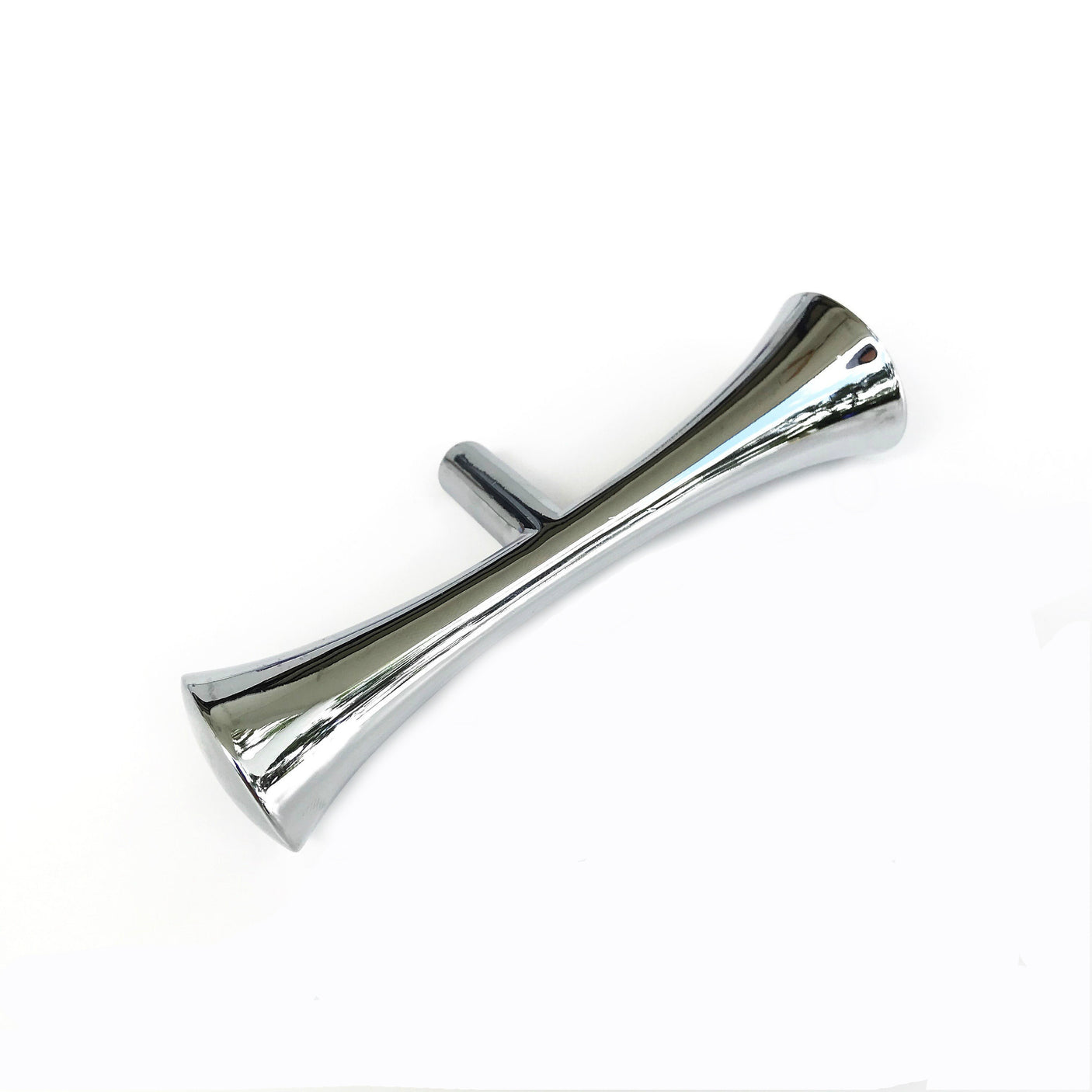 Mid-Century "MCM 01" Modern Knob - Polished Chrome Cabinet Pull - Brass Cabinet Hardware