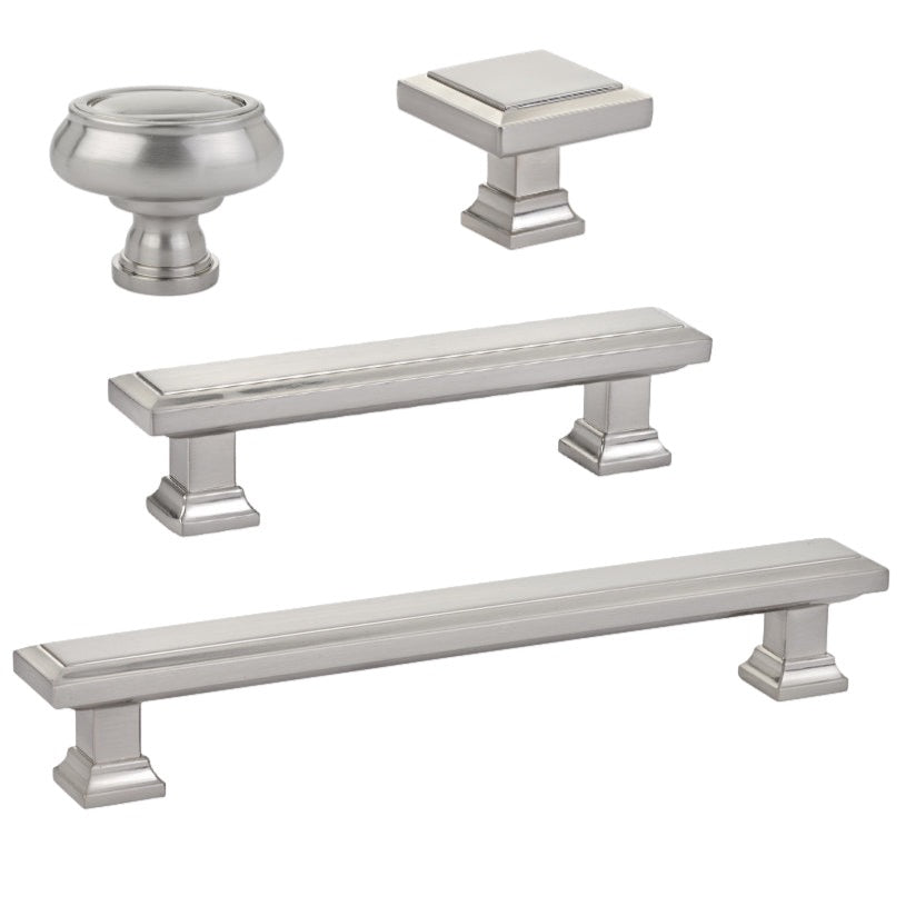 Satin Nickel "Glow" Cabinet Knobs and Drawer Pulls - Forge Hardware Studio