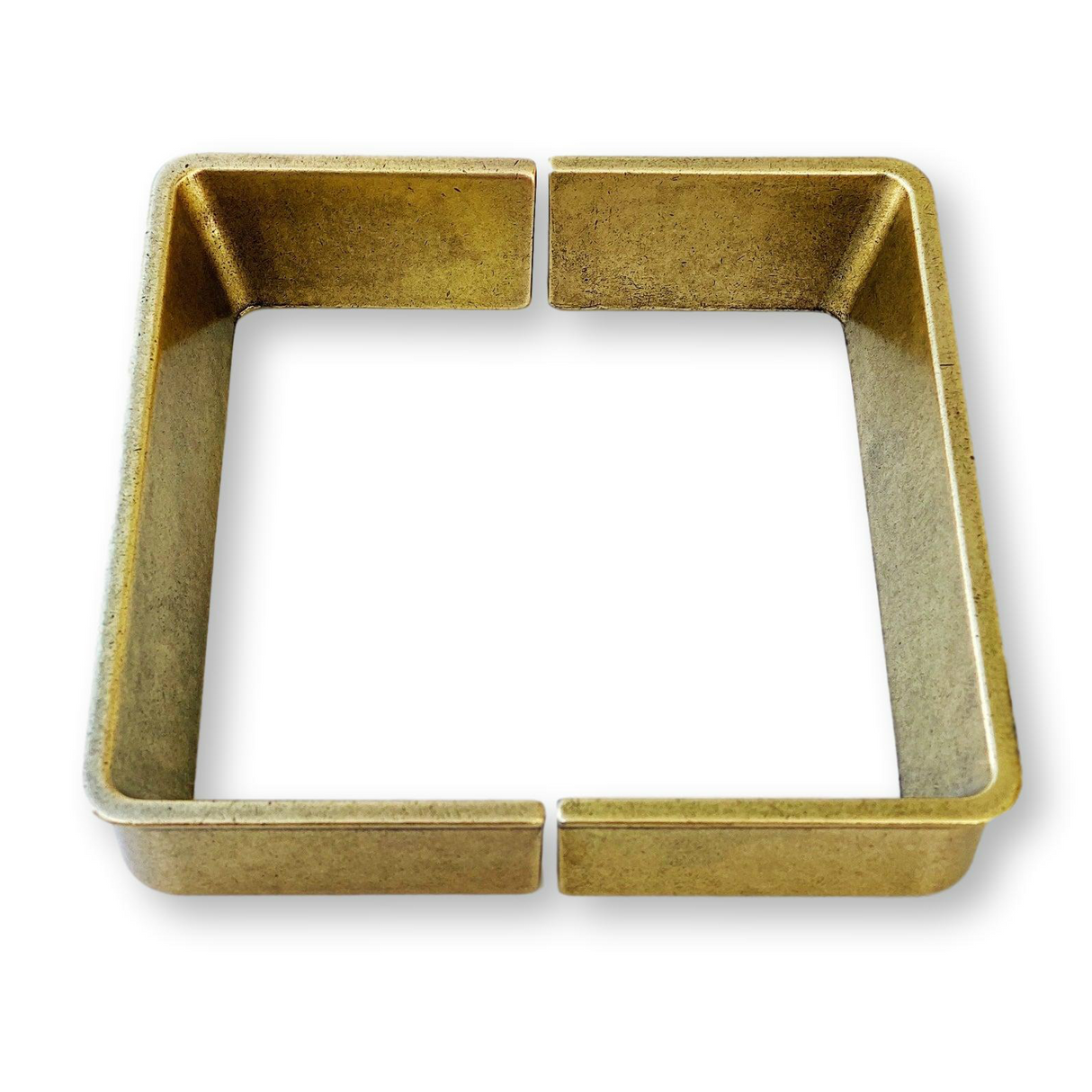 Palma Aged Brass Half-Square Drawer Handles - Forge Hardware Studio