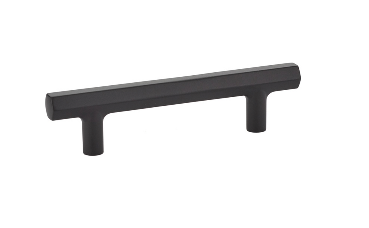 Urban Modern Matte Black Geometric Drawer Pulls - Forge Hardware Studio