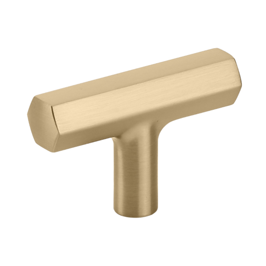 Geometric Satin Brass "Geo" Cabinet Knobs and Drawer Pulls - Forge Hardware Studio