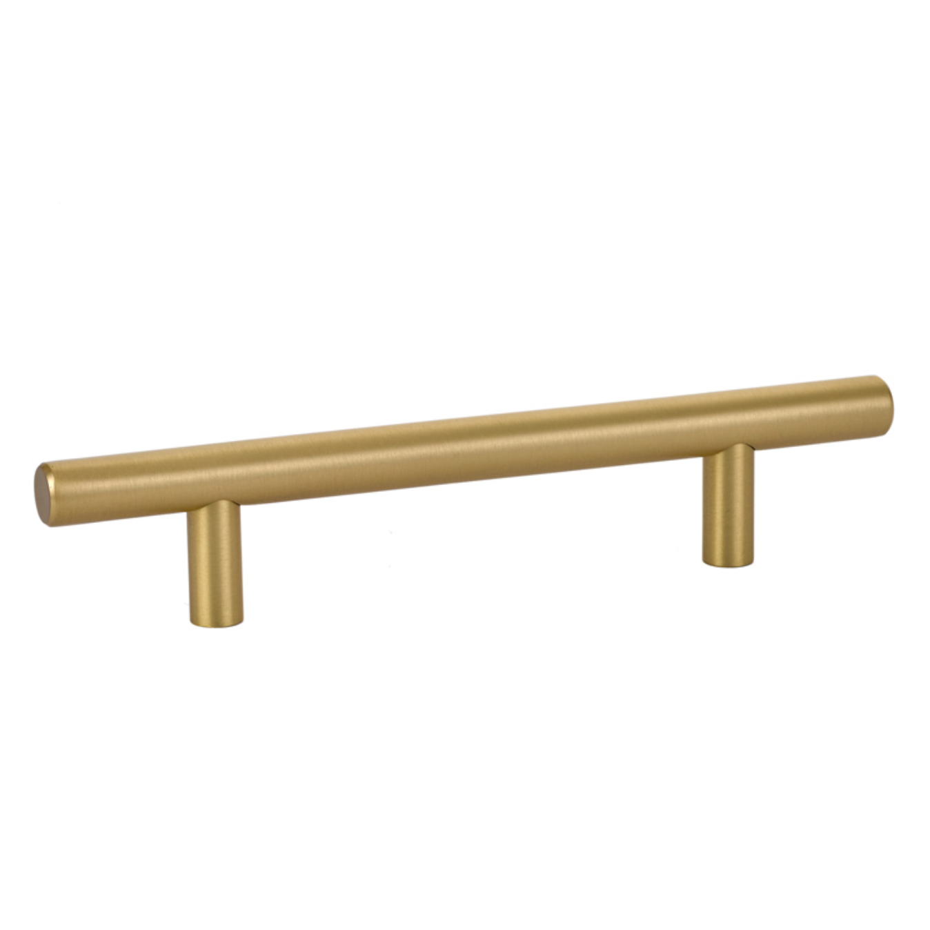 T-Bar "European" Satin Brass Cabinet Knobs and Pulls - Forge Hardware Studio