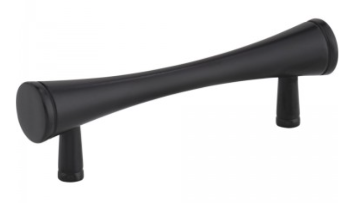 Matte Black "MCM" Mid-Century Pulls and Knob - Forge Hardware Studio