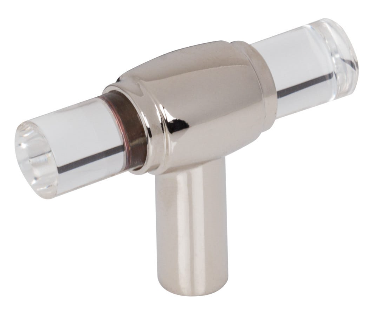 Nash Lucite Polished Nickel Drawer Pulls and Cabinet Knobs - Forge Hardware Studio