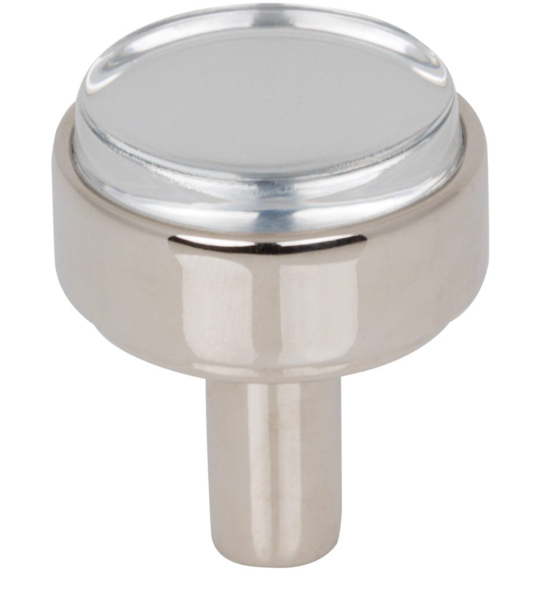 Nash Lucite Polished Nickel Drawer Pulls and Cabinet Knobs - Forge Hardware Studio