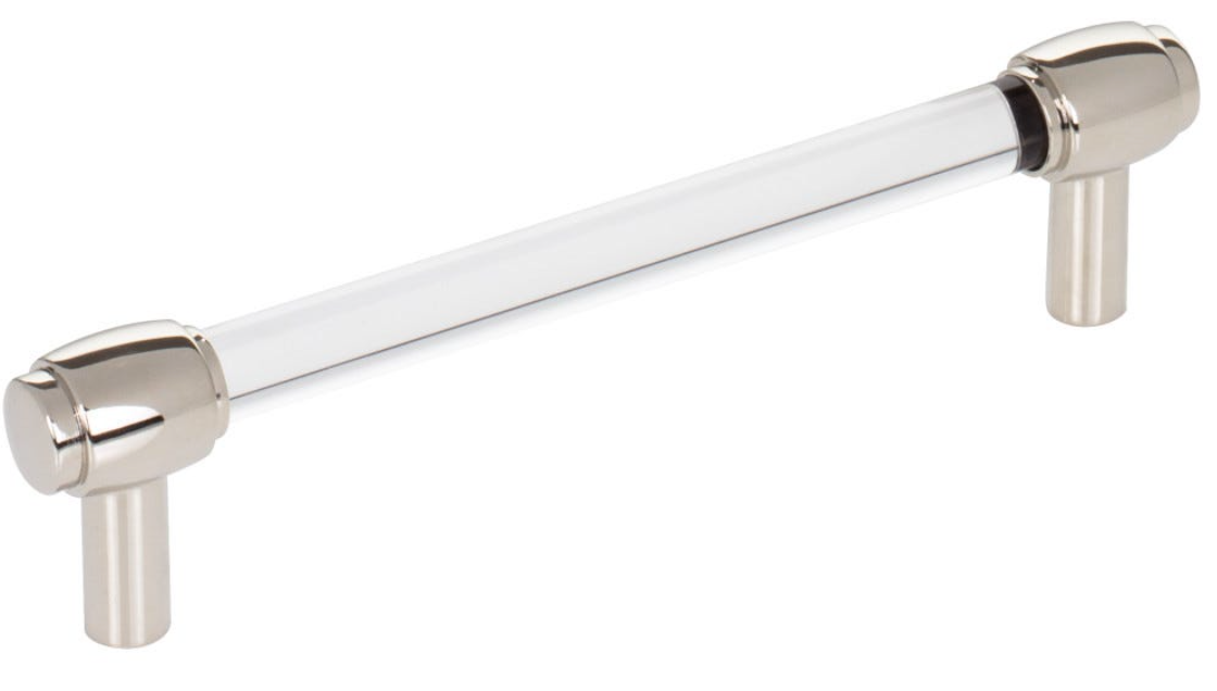 Nash Lucite Polished Nickel Drawer Pulls and Cabinet Knobs - Forge Hardware Studio