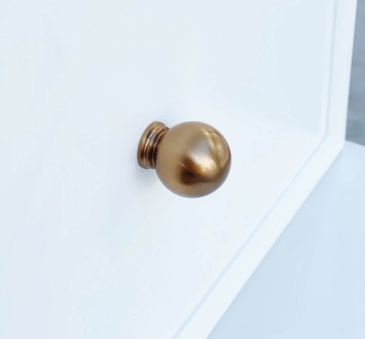 Champagne Bronze “Kira” Cabinet Ball Knob | Bronze Round Cabinet Knob - Forge Hardware Studio