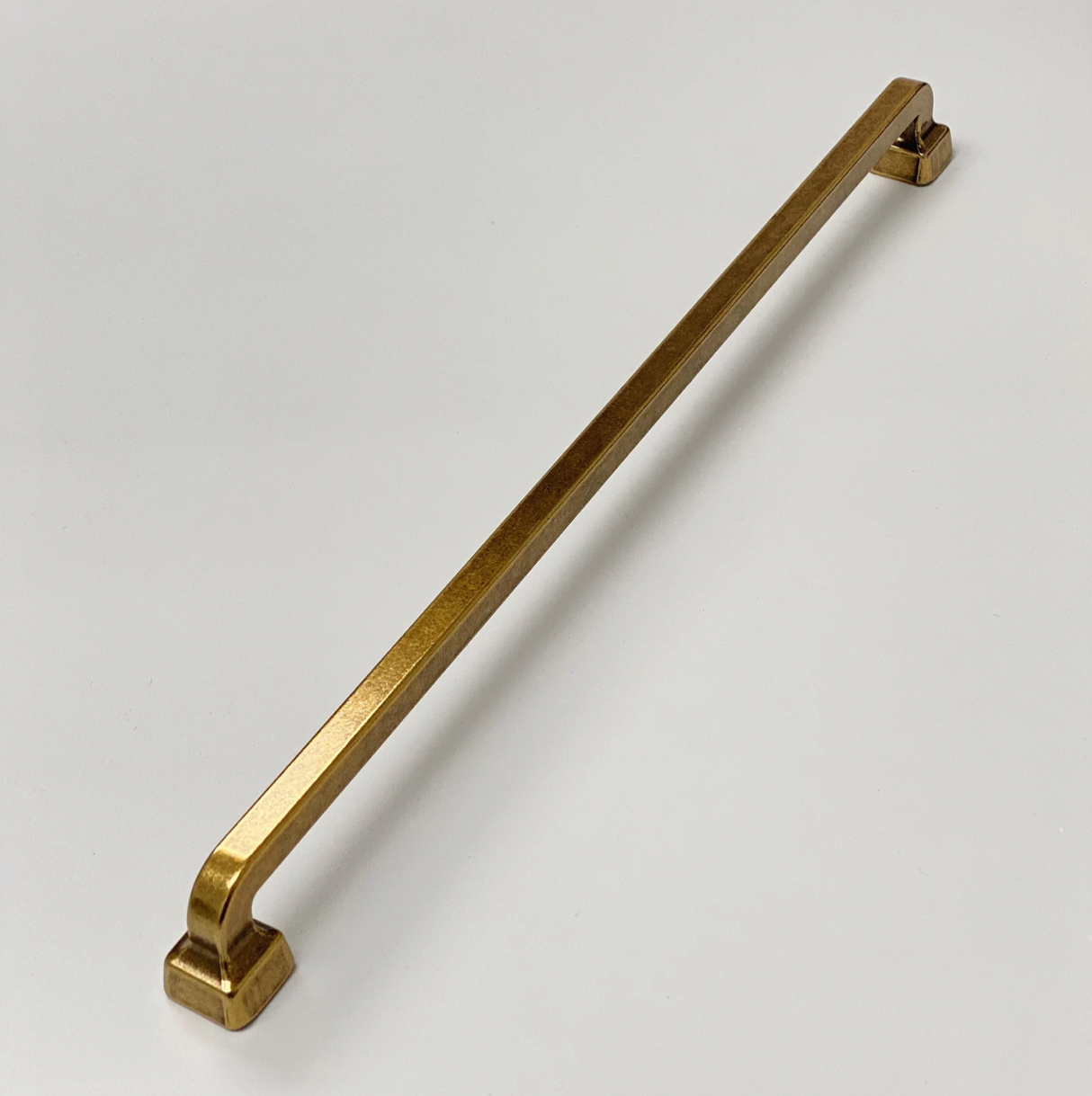 Mission Drawer Pull "Capri" in Antique Brass - Brass Cabinet Hardware - Forge Hardware Studio