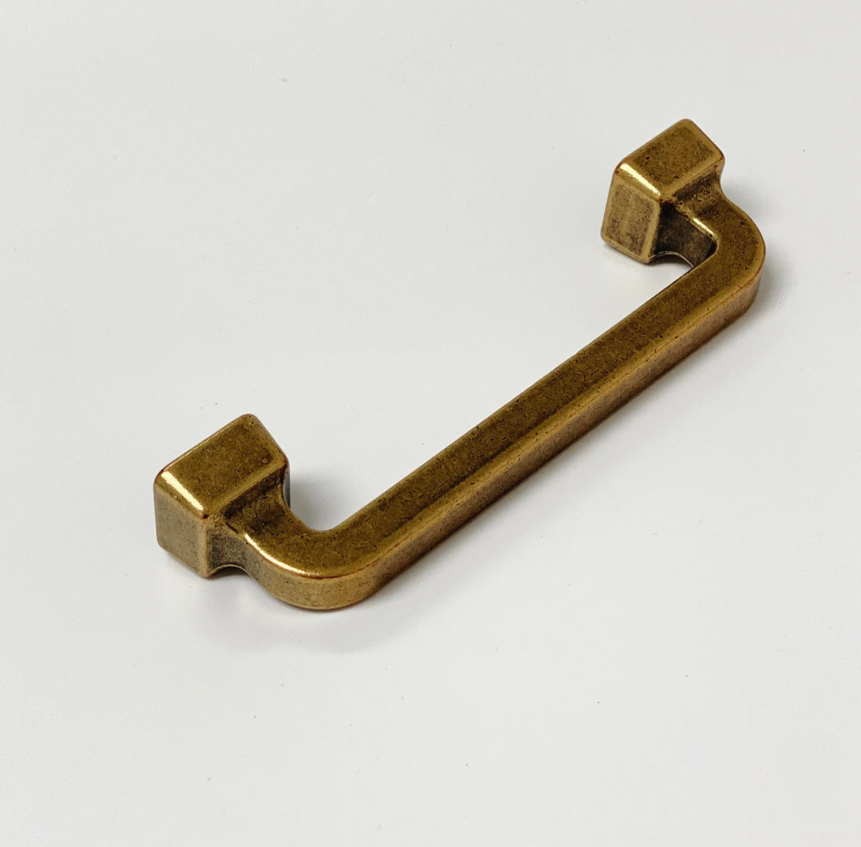 Mission Drawer Pull "Capri" in Antique Brass - Brass Cabinet Hardware - Forge Hardware Studio