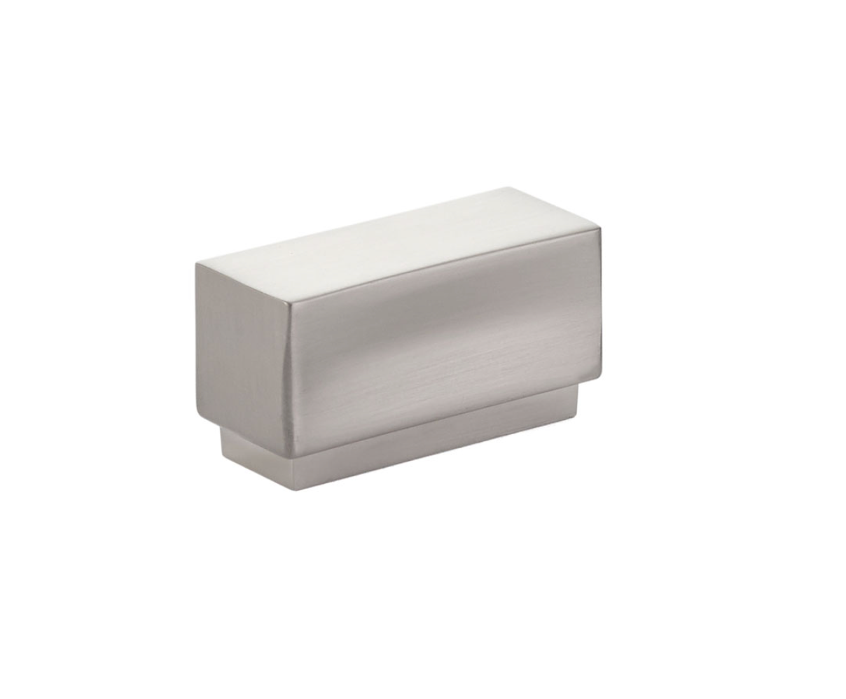Urban Modern Block Cabinet in Satin Nickel-Cabinet Hardware - Forge Hardware Studio
