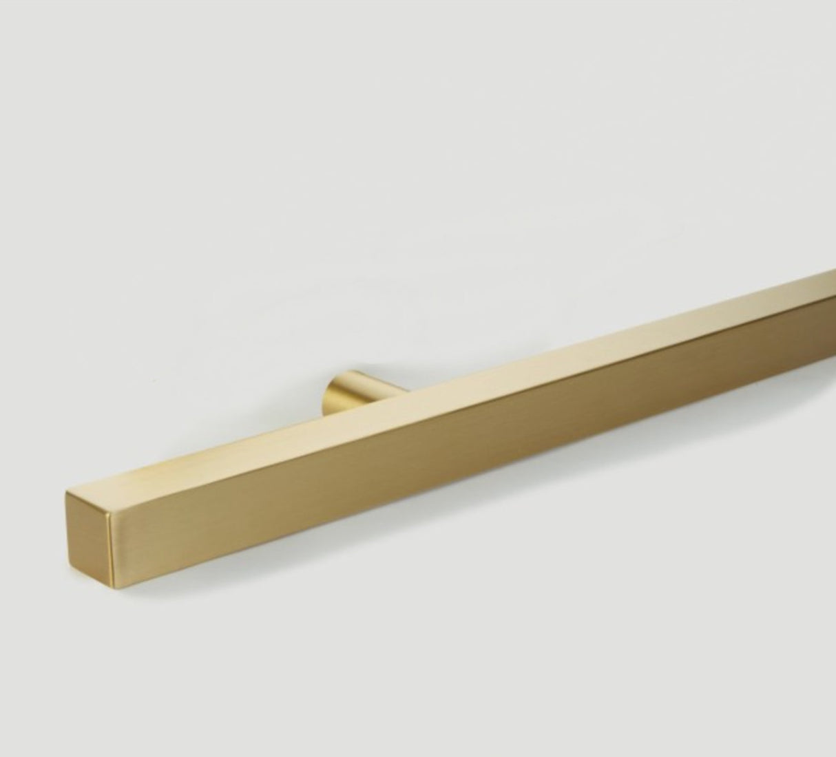 Door Pull T-Bar Handle in Satin Brass | Hardware for Exterior and Barn Doors - Forge Hardware Studio