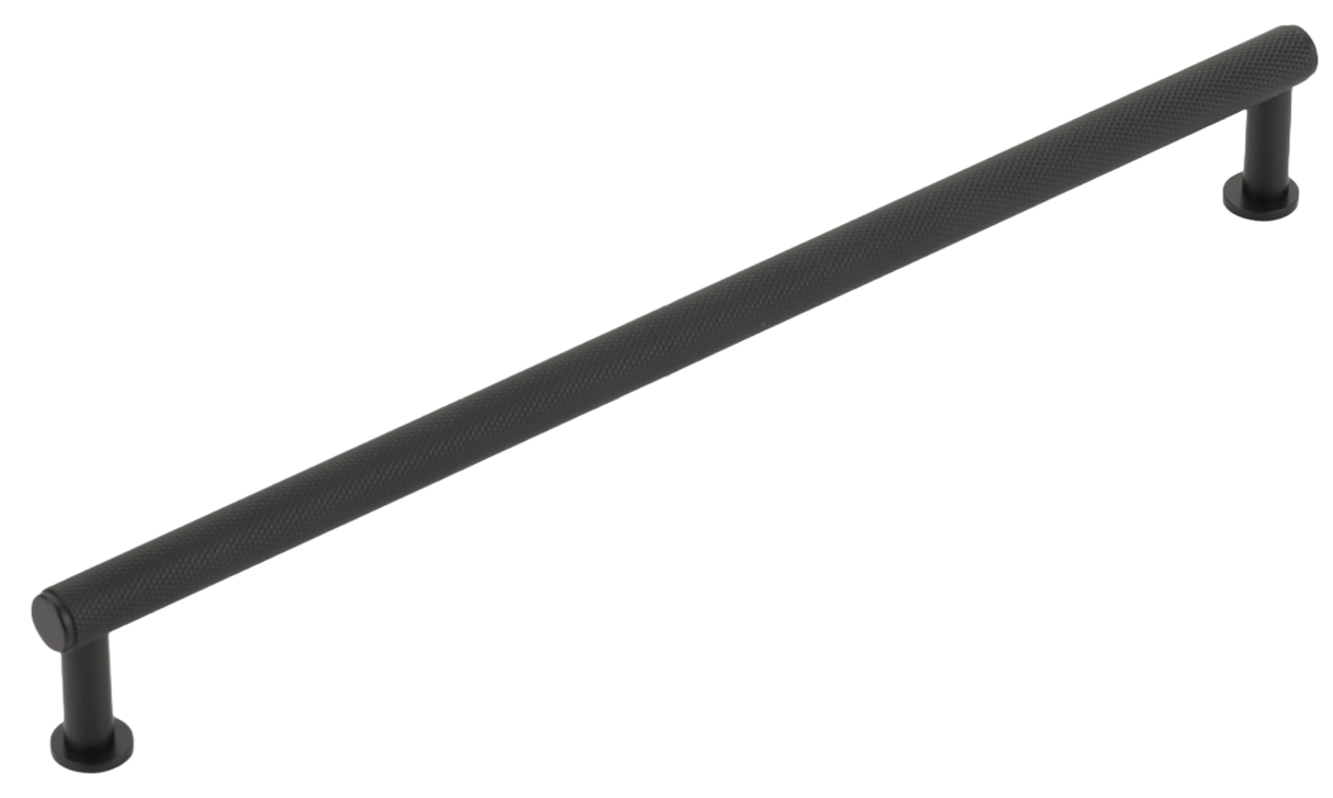 Matte Black "Maison" Knurled Drawer Pulls and Cabinet Knobs with Optional Backplate - Forge Hardware Studio