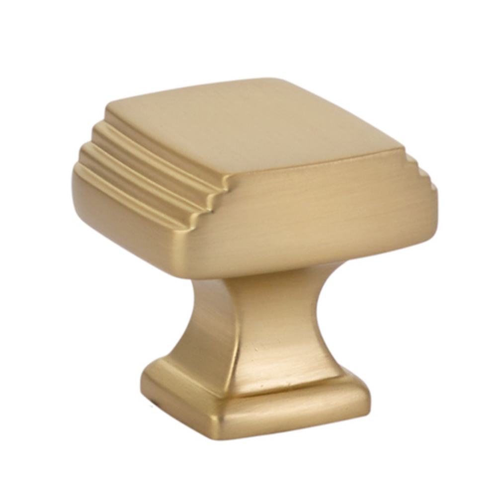 Satin Brass Art Deco Alexander Brass Cabinet Pulls - Forge Hardware Studio