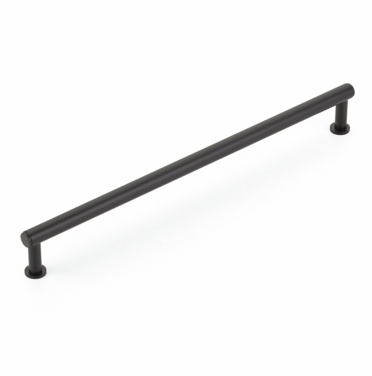 Matte Black "Maison No. 2" Smooth Drawer Pulls and Cabinet Knobs with Optional Backplate - Forge Hardware Studio