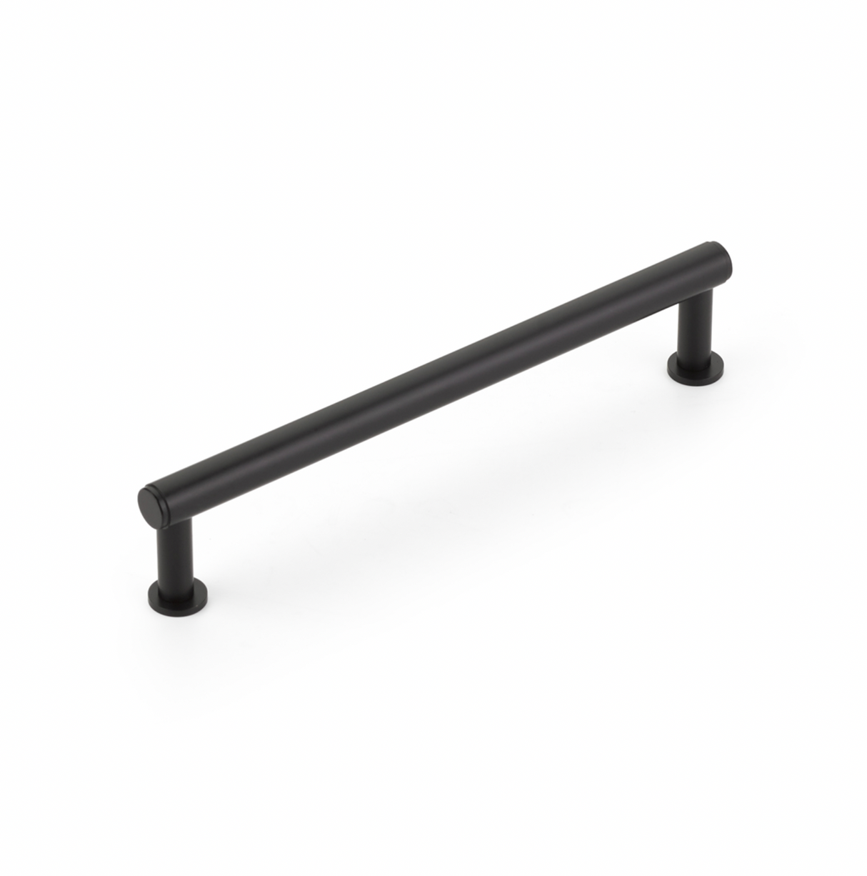Matte Black "Maison No. 2" Smooth Drawer Pulls and Cabinet Knobs with Optional Backplate - Forge Hardware Studio