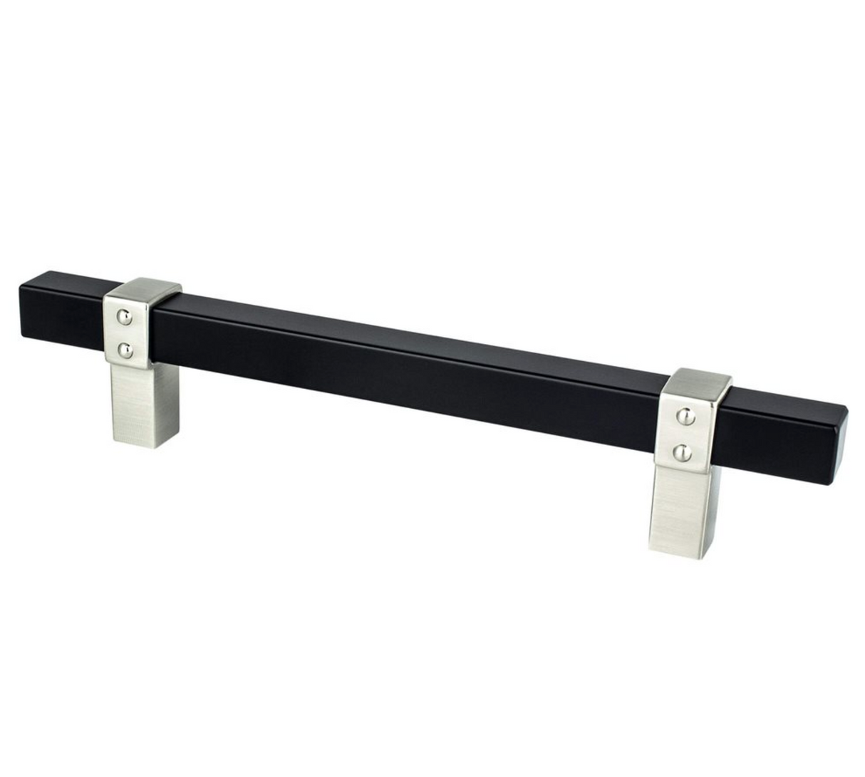 Brushed Nickel and Matte Black "Rio" Dual-Finish Cabinet Knob and Drawer Pulls - Forge Hardware Studio