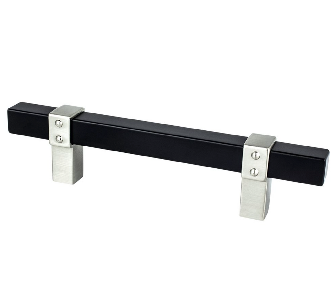 Brushed Nickel and Matte Black "Rio" Dual-Finish Cabinet Knob and Drawer Pulls - Forge Hardware Studio