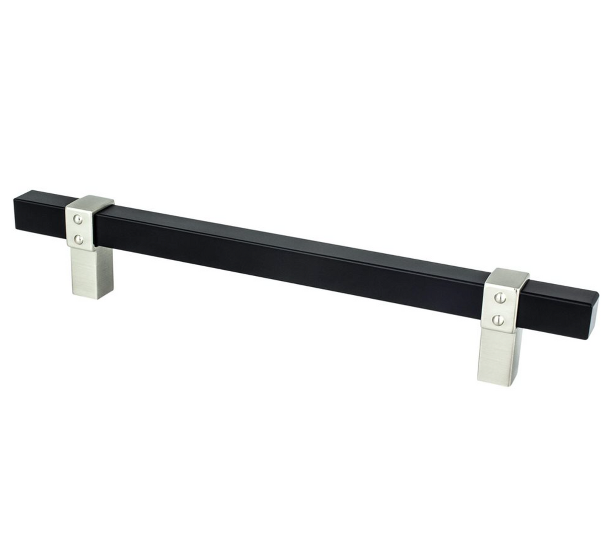 Brushed Nickel and Matte Black "Rio" Dual-Finish Cabinet Knob and Drawer Pulls - Forge Hardware Studio