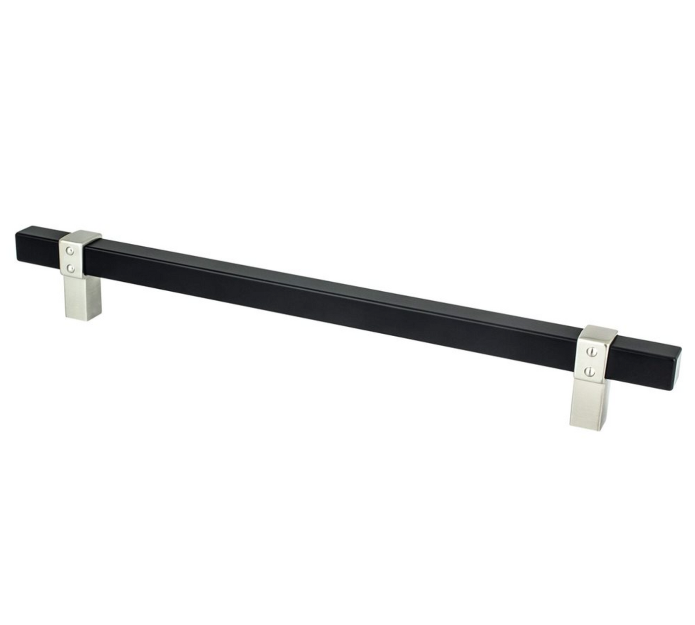 Brushed Nickel and Matte Black "Rio" Dual-Finish Cabinet Knob and Drawer Pulls - Forge Hardware Studio