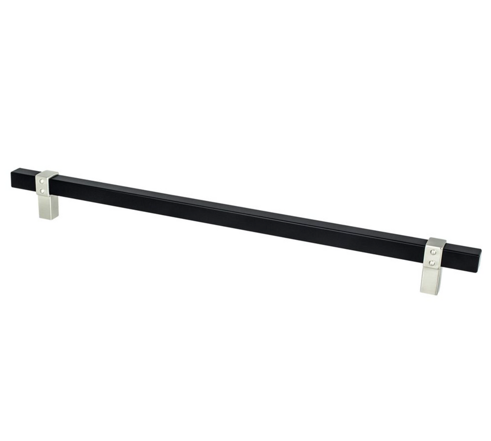 Brushed Nickel and Matte Black "Rio" Dual-Finish Cabinet Knob and Drawer Pulls - Forge Hardware Studio