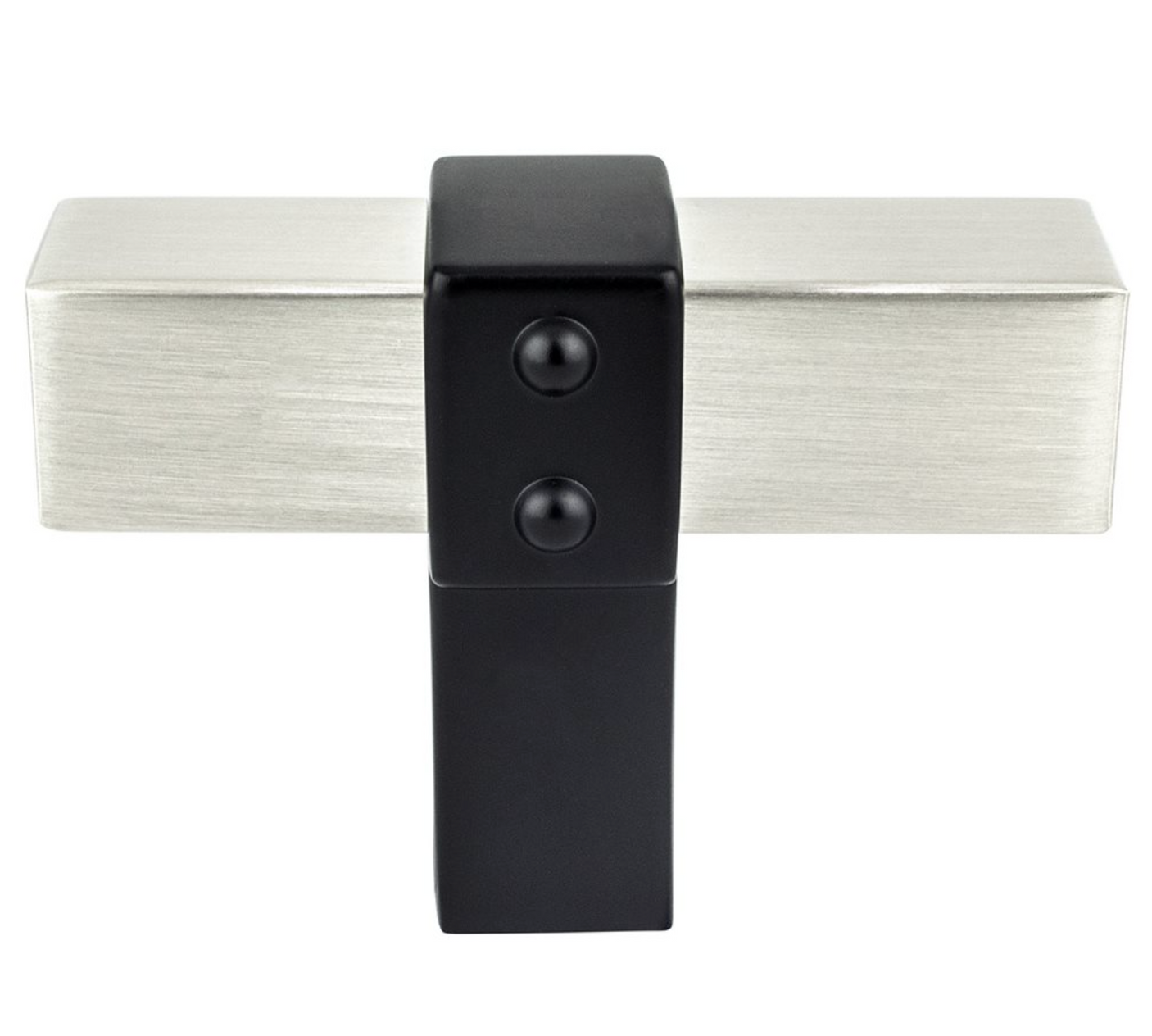 Matte Black and Brushed Nickel "Rio" Dual-Finish Cabinet Knob and Drawer Pulls - Forge Hardware Studio