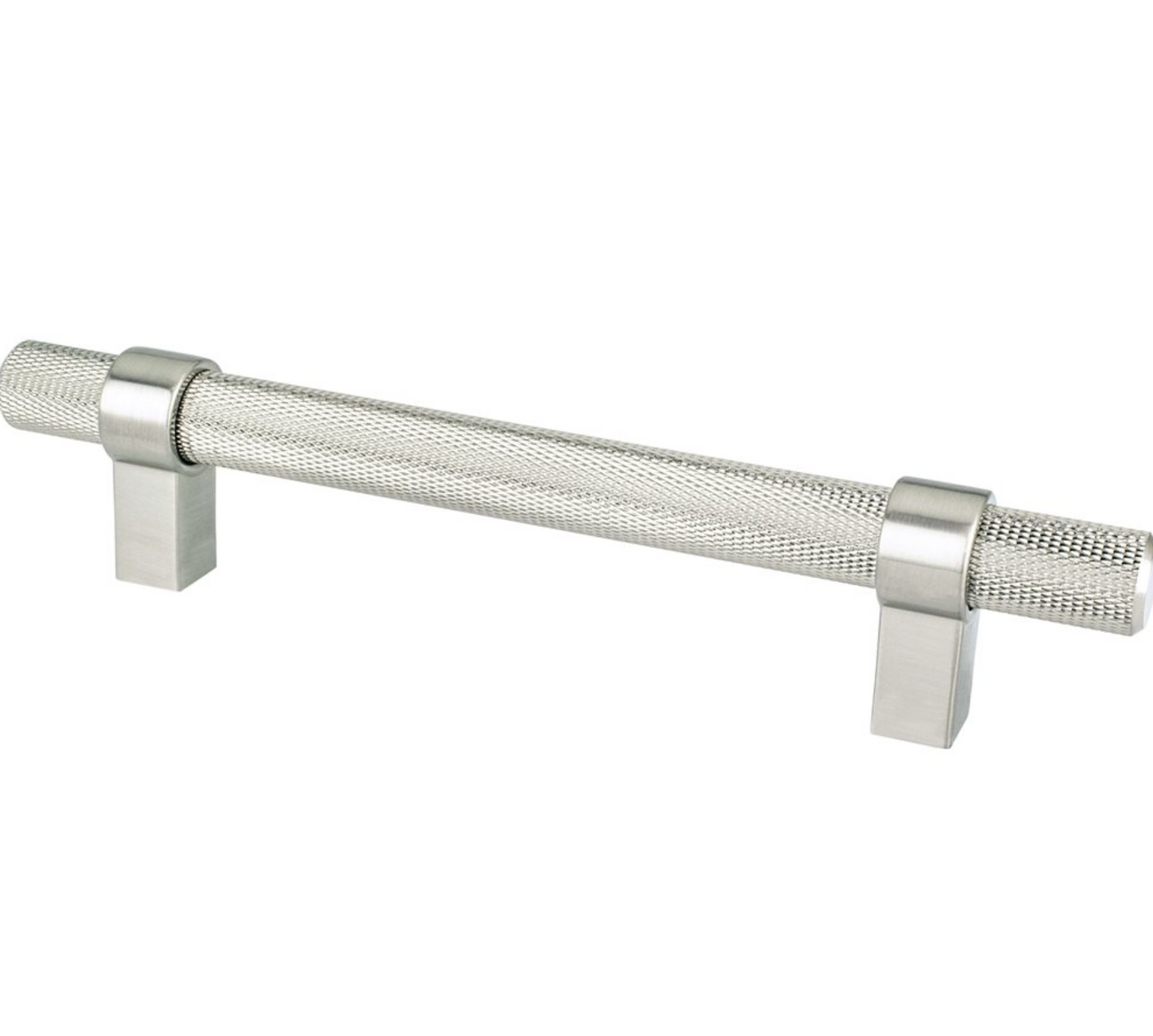 Knurled "Prelude" Brushed Nickel Cabinet Knobs and Drawer Pulls - Forge Hardware Studio