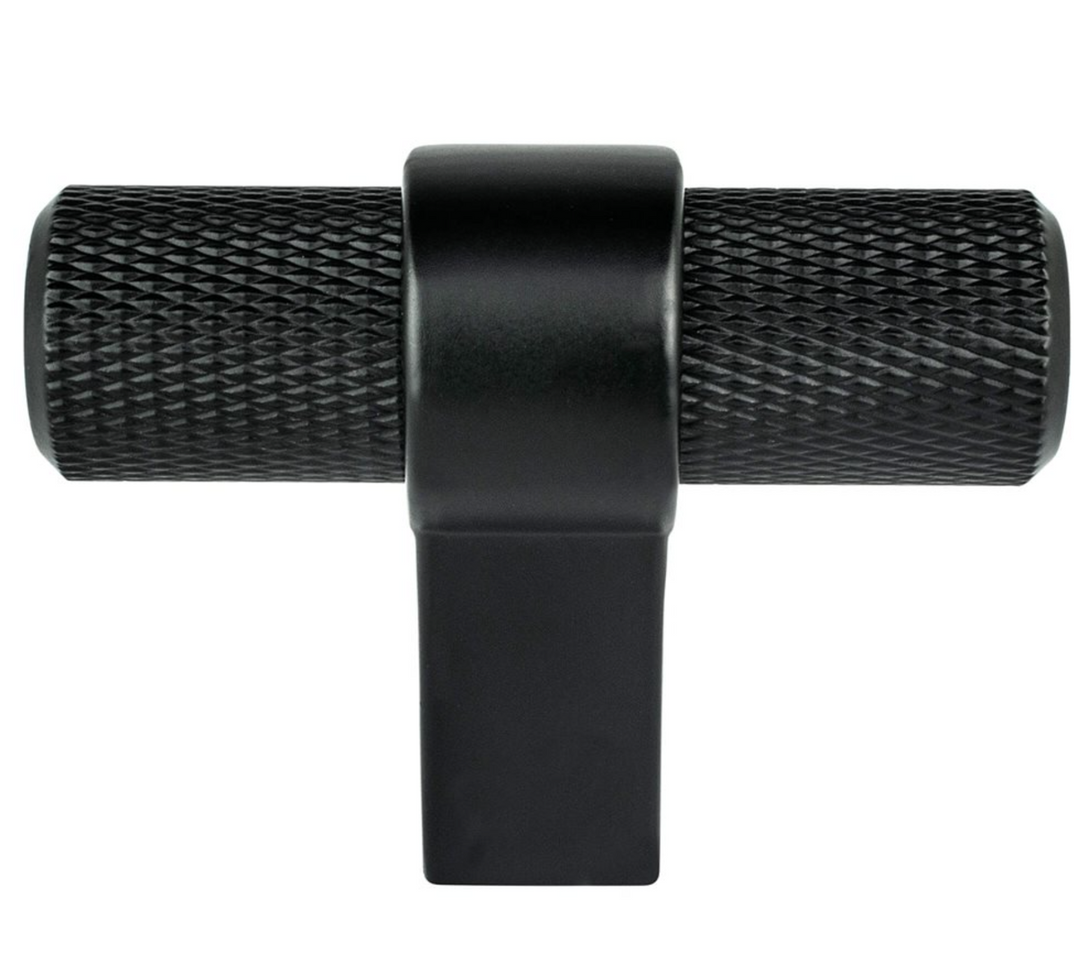 Knurled "Prelude" Matte Black Cabinet Knobs and Drawer Pulls - Forge Hardware Studio