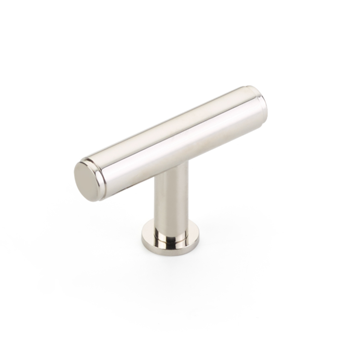 Polished Nickel "Maison No. 2" Smooth Drawer Pulls and Cabinet Knobs with Optional Backplate - Forge Hardware Studio